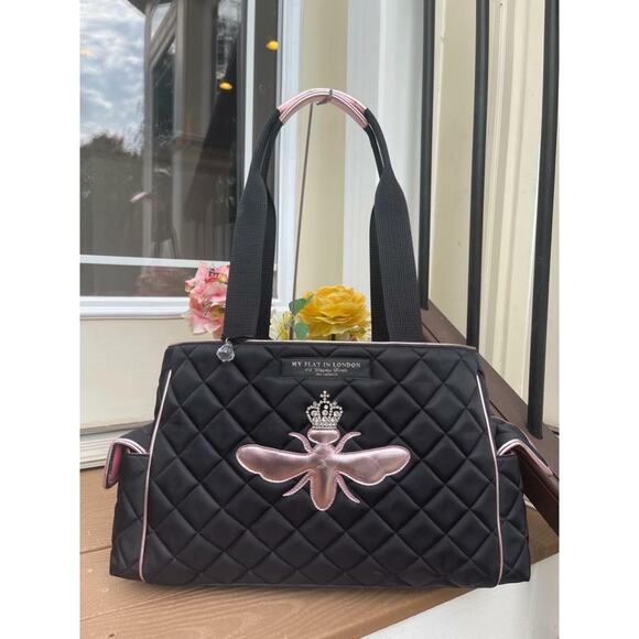 (Z) nwot Limited Edition New My Flat In London quilted DIAPER BAG (PU500 - Picture 1 of 9